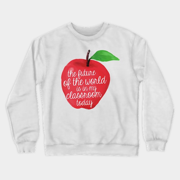 The Future of the World Apple Crewneck Sweatshirt by annmariestowe